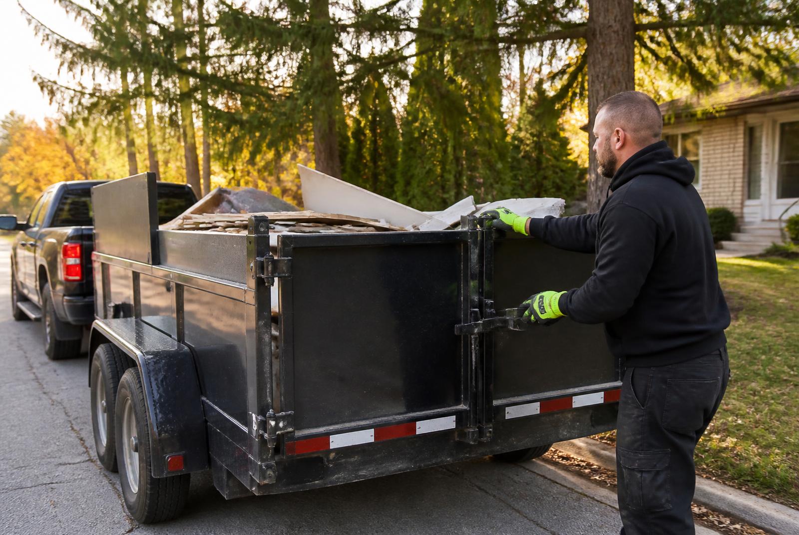Temporary editorial image of local hauling in a Guelph-area street